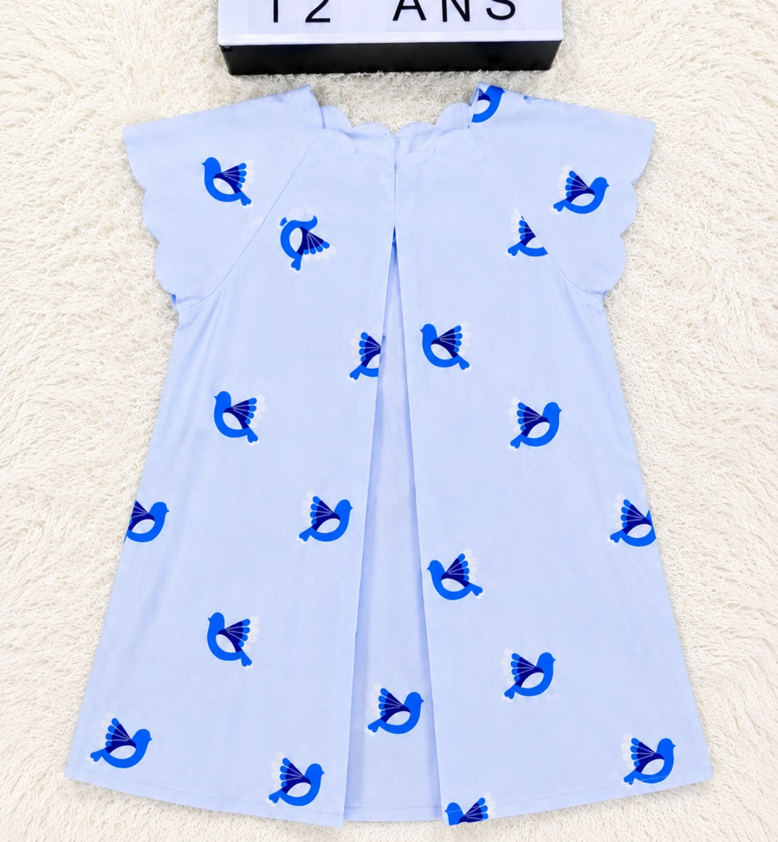 Blusa Jacadi Paris azul céu com estampa de pássaros 12 anos 👒 – photo 2